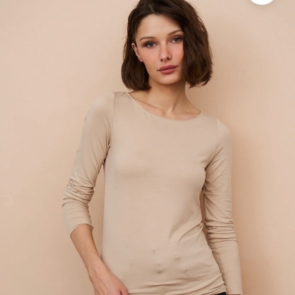 MAJESTIC FILATURES SOFT TOUCH LONG SLEEVE BOATNECK IN FICELLE - Picture 1 of 6